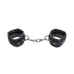 SPORTSHEETS Velvet Noir Handcuffs - Black Adjustable Cuff Restraints - Hush Store Sydney 