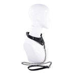 SPORTSHEETS Velvet Noir Collar & Leash - Black Restraint & Leash - Hush Store Sydney 