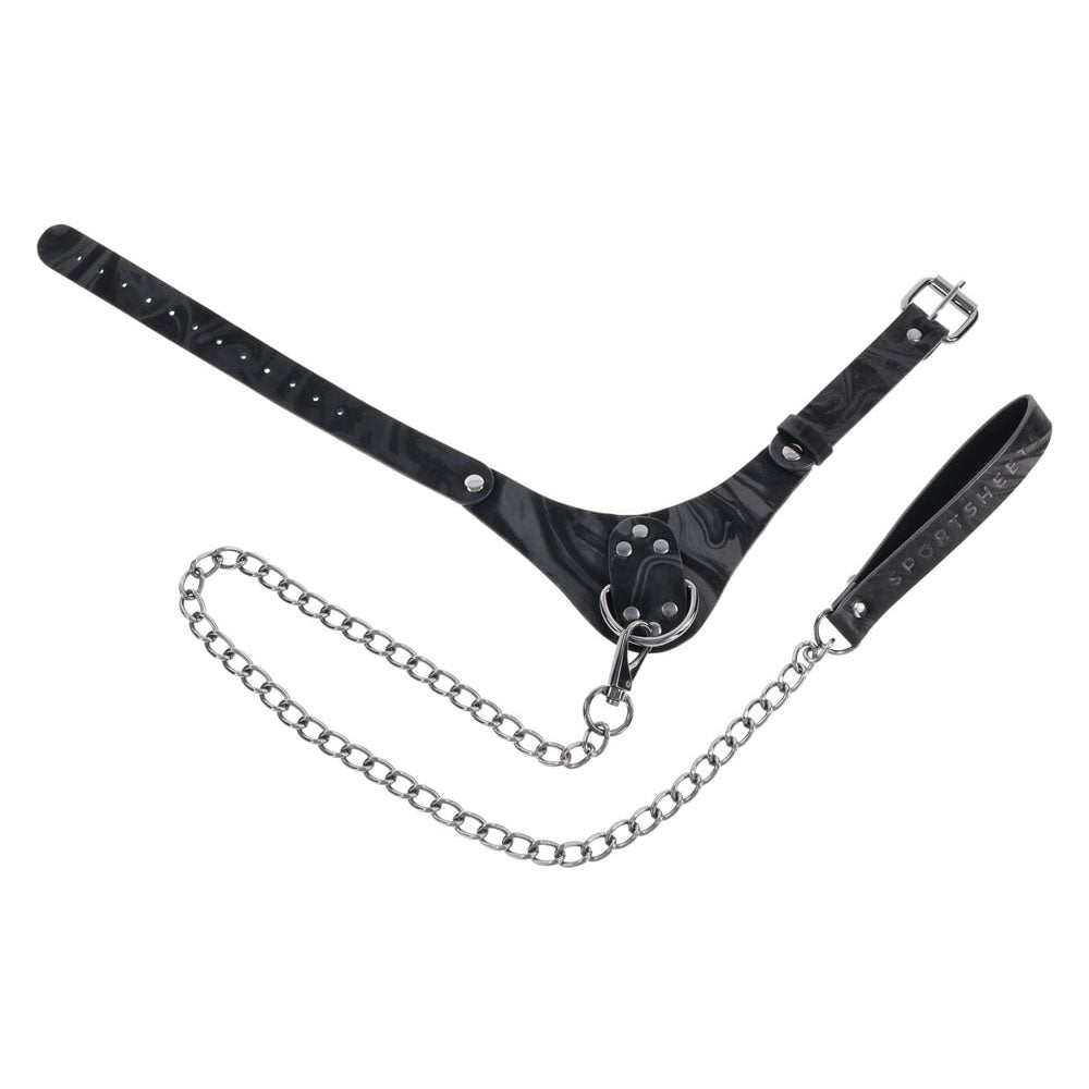 SPORTSHEETS Velvet Noir Collar & Leash - Black Restraint & Leash - Hush Store Sydney 
