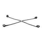 SPORTSHEETS Velvet Noir Adjustable Hog Tie & Cuff Set - Black Restraints - Hush Store Sydney 