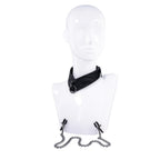 SPORTSHEETS Velvet Noir Collar & Removable Clamps - Black Neck & Nipple Restraints - Hush Store Sydney 