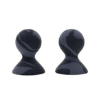 SPORTSHEETS Velvet Noir Silicone Nipple Suckers - Black/Grey Nipple Suckers - Set of 2 - Hush Store Sydney 