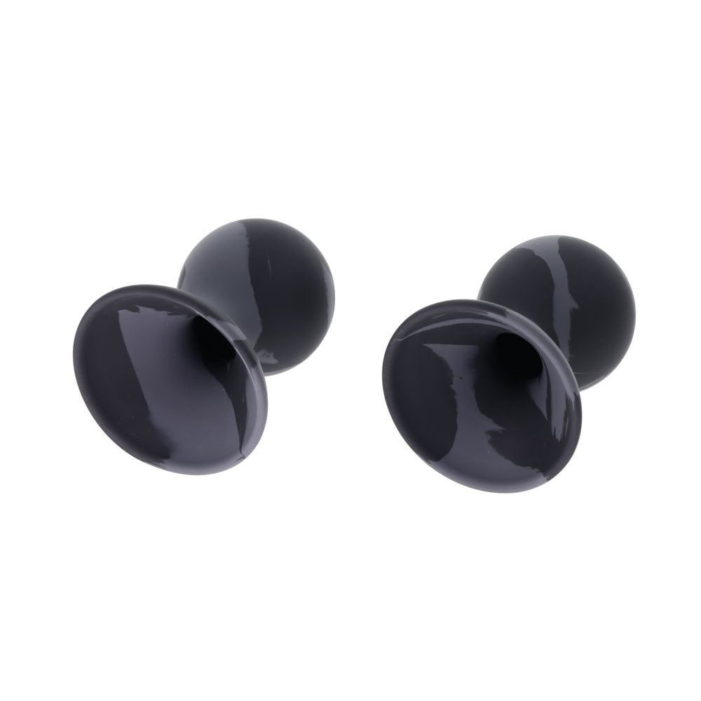 SPORTSHEETS Velvet Noir Silicone Nipple Suckers - Black/Grey Nipple Suckers - Set of 2 - Hush Store Sydney 