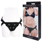 SPORTSHEETS Velvet Noir Strap On - Black Adjustable Strap-On Harness (No Probe Included) - Hush Store Sydney 