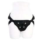 SPORTSHEETS Velvet Noir Strap On - Black Adjustable Strap-On Harness (No Probe Included) - Hush Store Sydney 