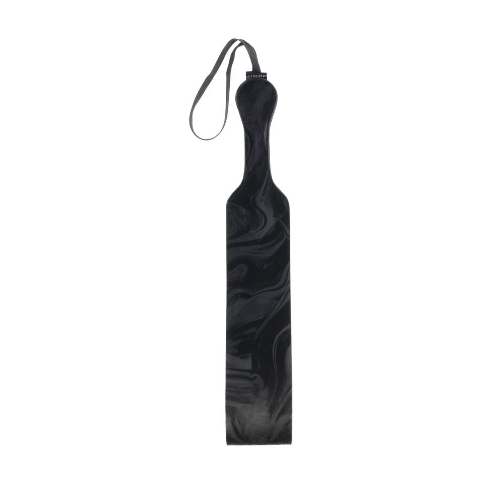 SPORTSHEETS Velvet Noir Loop Paddle - Black 42 cm Paddle - Hush Store Sydney 