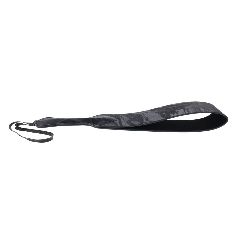 SPORTSHEETS Velvet Noir Loop Paddle - Black 42 cm Paddle - Hush Store Sydney 