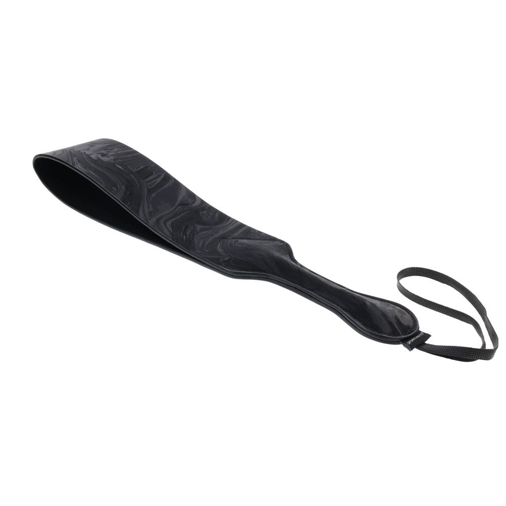 SPORTSHEETS Velvet Noir Loop Paddle - Black 42 cm Paddle - Hush Store Sydney 