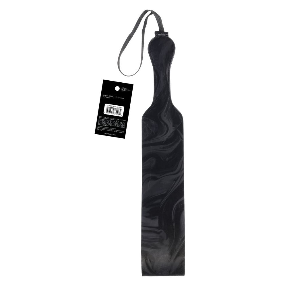 SPORTSHEETS Velvet Noir Loop Paddle - Black 42 cm Paddle - Hush Store Sydney 