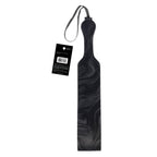SPORTSHEETS Velvet Noir Loop Paddle - Black 42 cm Paddle - Hush Store Sydney 