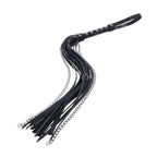 SPORTSHEETS Velvet Noir Chain Flogger - Black 43 cm Flogger Whip - Hush Store Sydney 