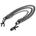 SPORTSHEETS Signature Midnight Muse exCHAINgeable Nipple Jewelry - Black Nipple Clamps with Chain
