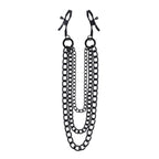 SPORTSHEETS Signature Midnight Muse exCHAINgeable Nipple Jewelry - Black Nipple Clamps with Chain