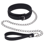 SPORTSHEETS Signature Midnight Muse Collar & Leash - Black Adjustable Restraint