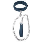 SPORTSHEETS Signature Twilight Tease Collar & Leash - Blue Adjustable Restraint