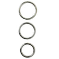 SPORTSHEETS Seamless Metal O-Ring 3 Pack - Metal Rings - Set of 3 Sizes - Hush Store Sydney 