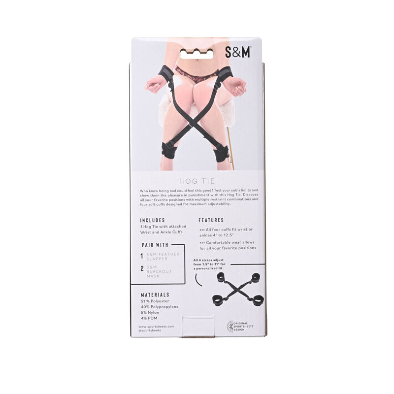 Sex & Mischief Hog Tie - Black Restraint - Hush Store Sydney 
