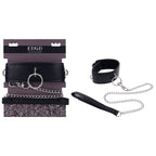 EDGE Collar & Leash - Black Neck Restraint with Heavy Duty Metal Leash - Hush Store Sydney 