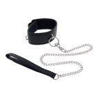 EDGE Collar & Leash - Black Neck Restraint with Heavy Duty Metal Leash - Hush Store Sydney 