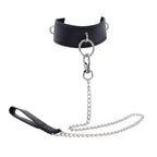 EDGE Collar & Leash - Black Neck Restraint with Heavy Duty Metal Leash - Hush Store Sydney 