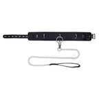 EDGE Collar & Leash - Black Neck Restraint with Heavy Duty Metal Leash - Hush Store Sydney 