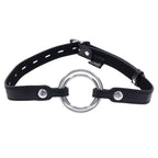 EDGE Interchangeable Ring Gag - Black Mouth Gag Restraint with 2 Interchangeable Pieces