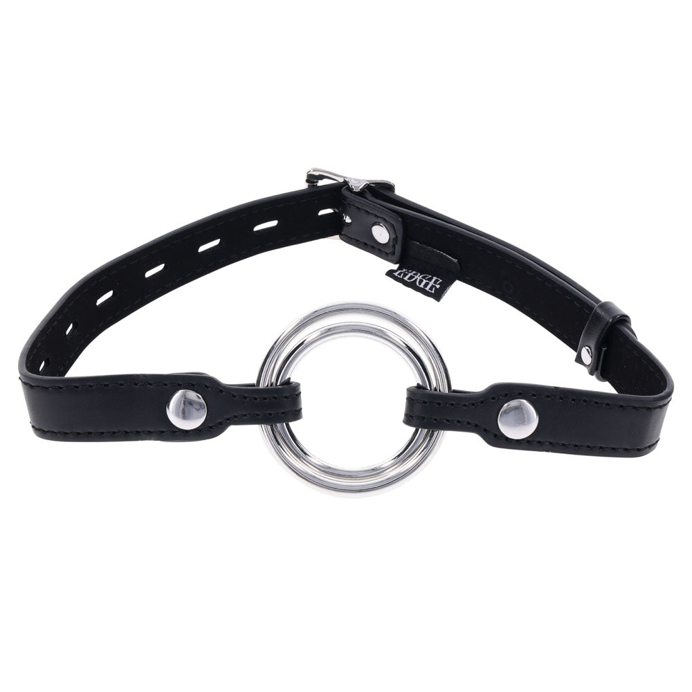 EDGE Interchangeable Ring Gag - Black Mouth Gag Restraint with 2 Interchangeable Pieces