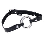 EDGE Interchangeable Ring Gag - Black Mouth Gag Restraint with 2 Interchangeable Pieces