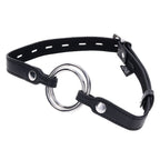 EDGE Interchangeable Ring Gag - Black Mouth Gag Restraint with 2 Interchangeable Pieces