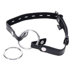 EDGE Interchangeable Ring Gag - Black Mouth Gag Restraint with 2 Interchangeable Pieces