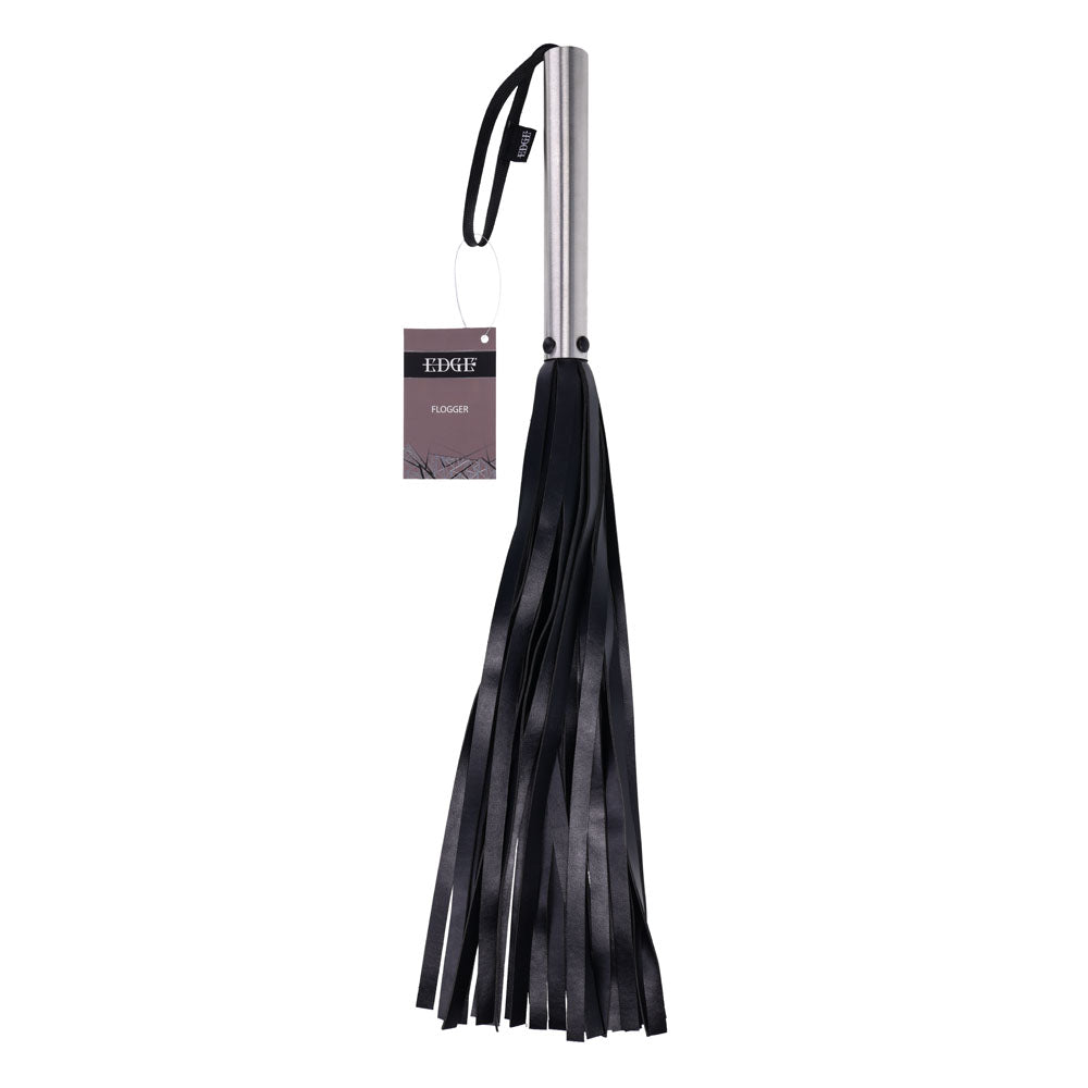 EDGE Flogger - Black Flogger Whip with Metal Handle - Hush Store Sydney 