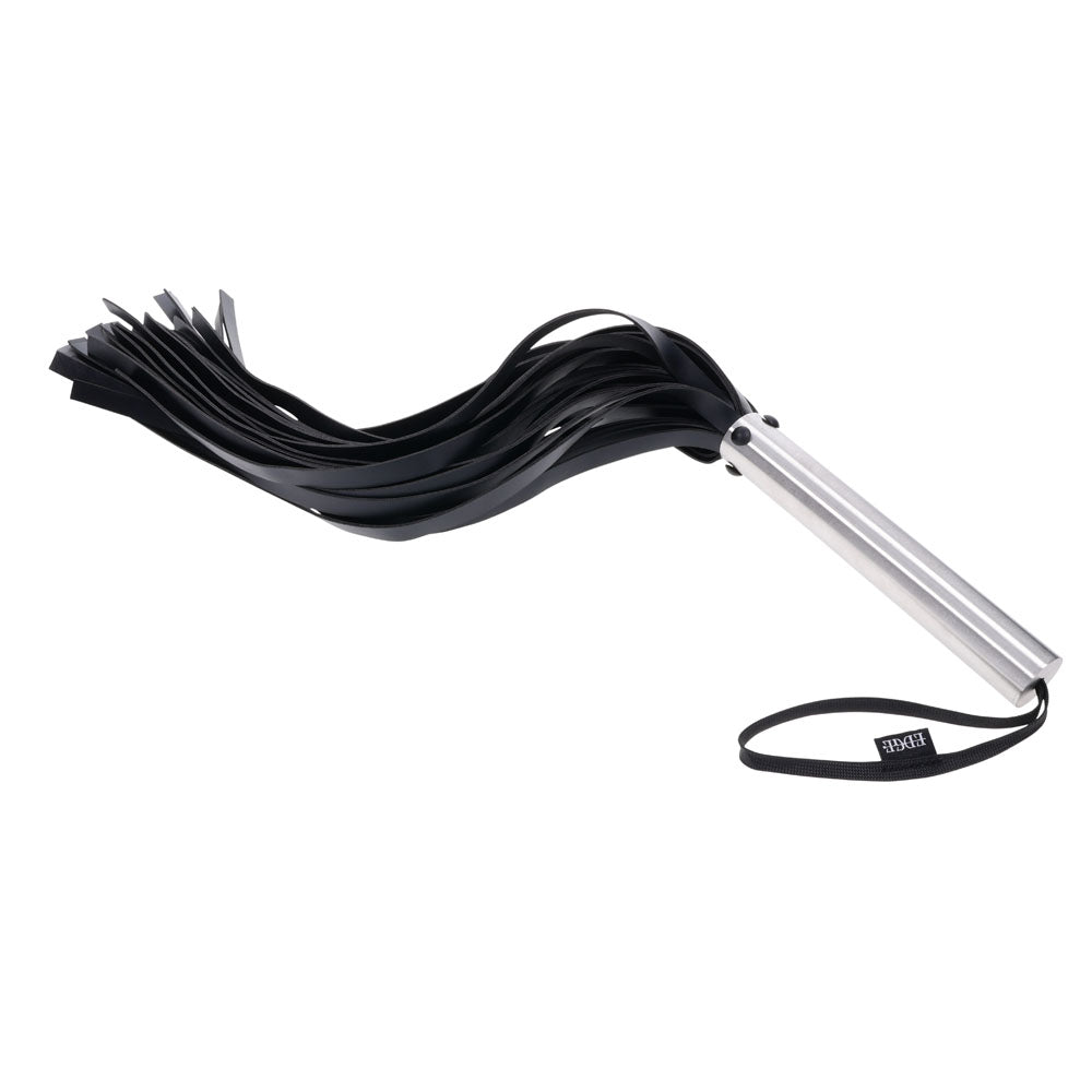 EDGE Flogger - Black Flogger Whip with Metal Handle - Hush Store Sydney 