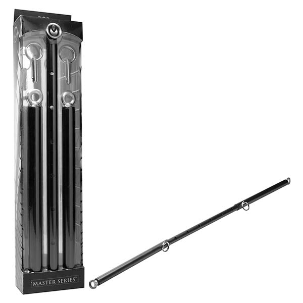 Master Series Black Steel Adjustable Spreader Bar - Black Metal Spreader Bar Restraint - Hush Store Sydney 