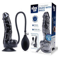 Size Up 6 Inch Inflatable Dildo with Balls - Black 17.8 cm Inflatable Dong - Hush Store Sydney 