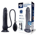 Size Up 7.5 Inch Inflatable Dildo with Balls - Black 20.3 cm Inflatable Dong - Hush Store Sydney 