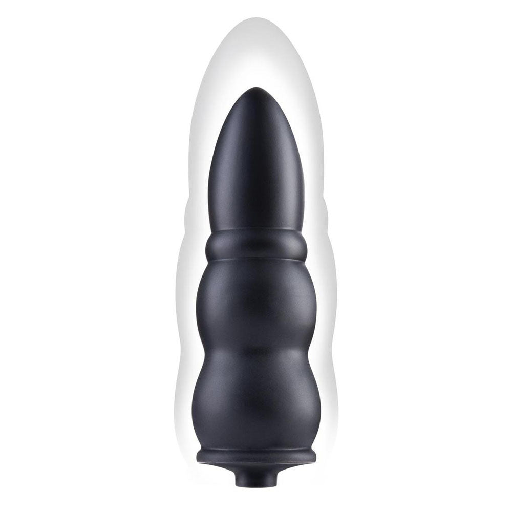 Size Up 5.5 Inch Ripple Inflatable Butt Plug - Black 15.2 cm Inflatable Butt Plug