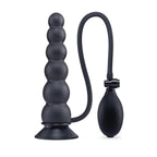 Size Up 7 Inch Ripple Inflatable Butt Plug - Black 20.3 cm Inflatable Butt Plug