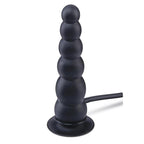 Size Up 7 Inch Ripple Inflatable Butt Plug - Black 20.3 cm Inflatable Butt Plug