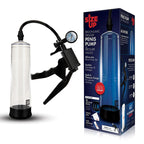 Size Up Ergonomic Trigger Penis Pump with Pressure Gauge - Clear Penis Pump - Hush Store Sydney 