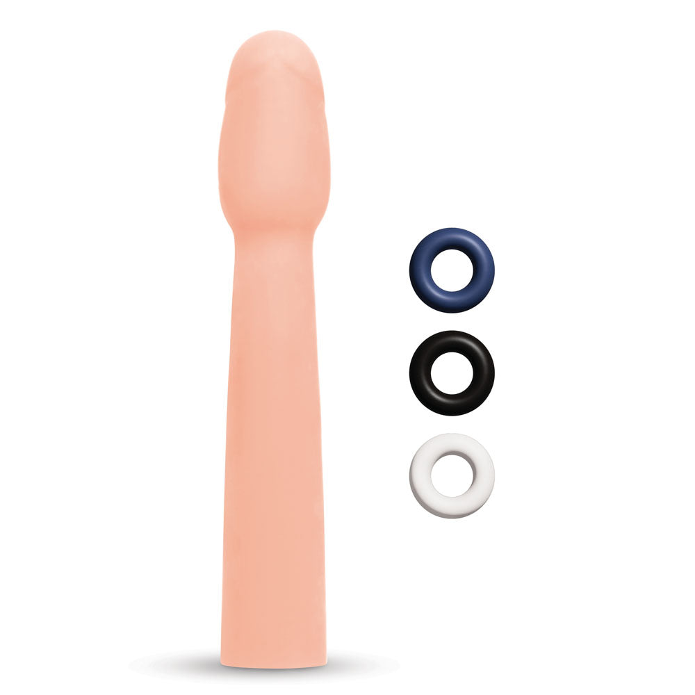 Size Up Realistic 2 Inch Penis Extender - Flesh 5 cm (2'') Penis Extension Sleeve - Hush Store Sydney 
