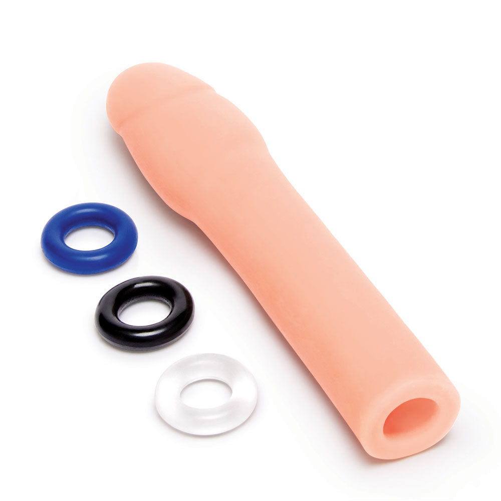 Size Up Realistic 2 Inch Penis Extender - Flesh 5 cm (2'') Penis Extension Sleeve - Hush Store Sydney 