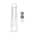 Size Up 3 Inch See-Thru Penis Extender with Ball Loop - Clear 7.6 cm (3'') Penis Extension Sleeve - Hush Store Sydney 