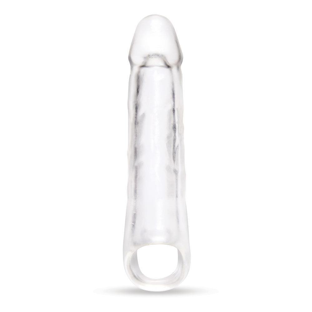Size Up 3 Inch See-Thru Penis Extender with Ball Loop - Clear 7.6 cm (3'') Penis Extension Sleeve - Hush Store Sydney 