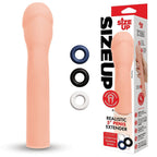 Size Up Realistic 3'' Penis Extender - Flesh 7.6 cm (3'') Penis Extension Sleeve - Hush Store Sydney 