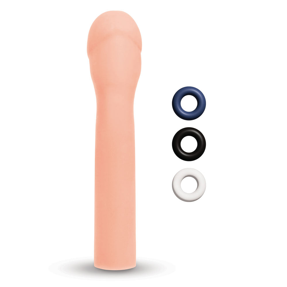 Size Up Realistic 3'' Penis Extender - Flesh 7.6 cm (3'') Penis Extension Sleeve - Hush Store Sydney 