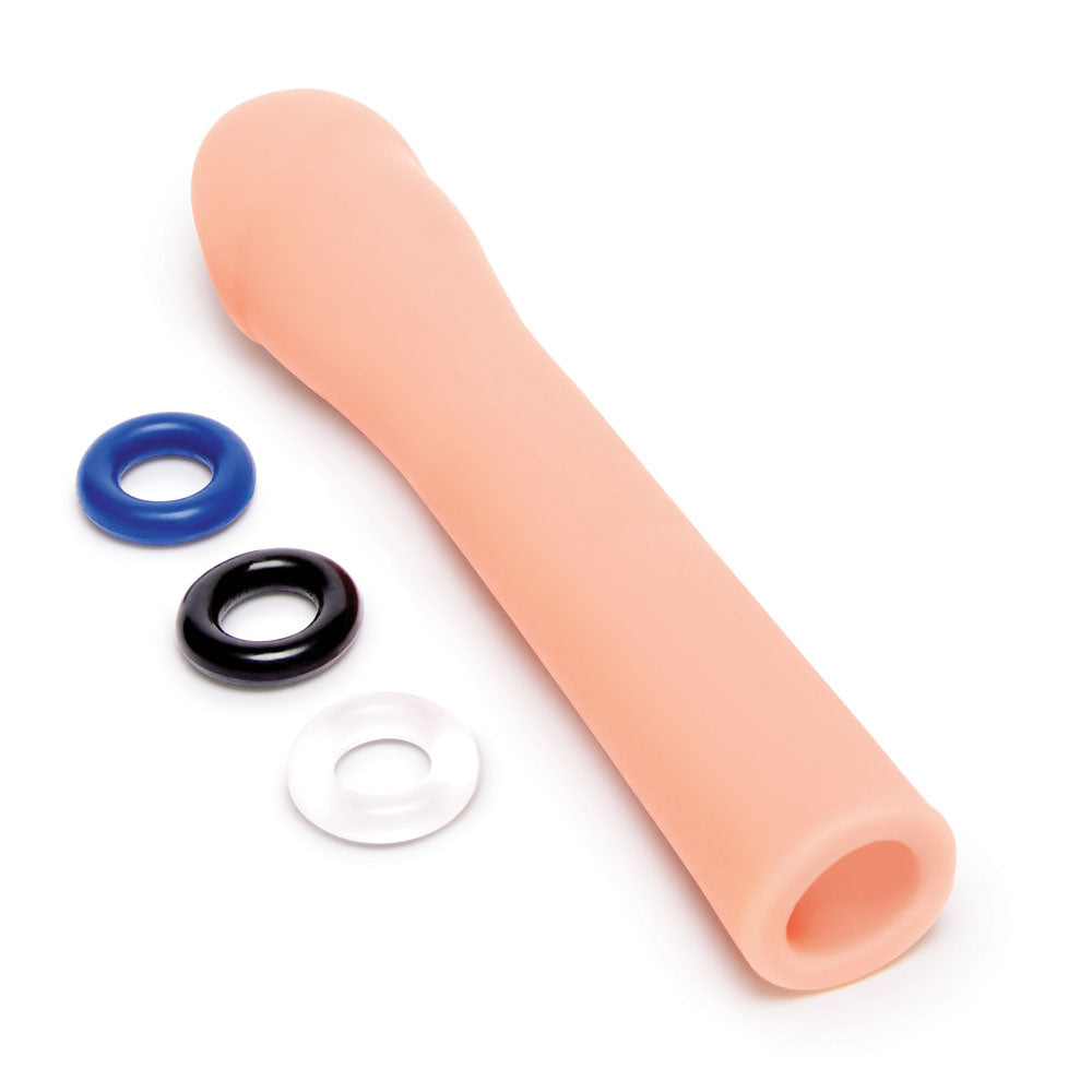 Size Up Realistic 3'' Penis Extender - Flesh 7.6 cm (3'') Penis Extension Sleeve - Hush Store Sydney 
