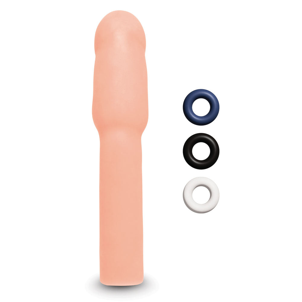 Size Up Realistic 4 Inch Penis Extender - Flesh 10.1 cm (4'') Penis Extension Sleeve - Hush Store Sydney 
