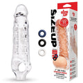 Size Up 1 Inch See-Thru Stretch Penis Extender - Clear 2.5 cm (1'') Penis Extension Sleeve - Hush Store Sydney 