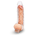 Size Up 1 Inch See-Thru Stretch Penis Extender - Clear 2.5 cm (1'') Penis Extension Sleeve - Hush Store Sydney 