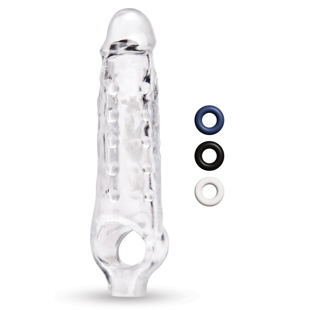 Size Up 1 Inch See-Thru Stretch Penis Extender - Clear 2.5 cm (1'') Penis Extension Sleeve - Hush Store Sydney 